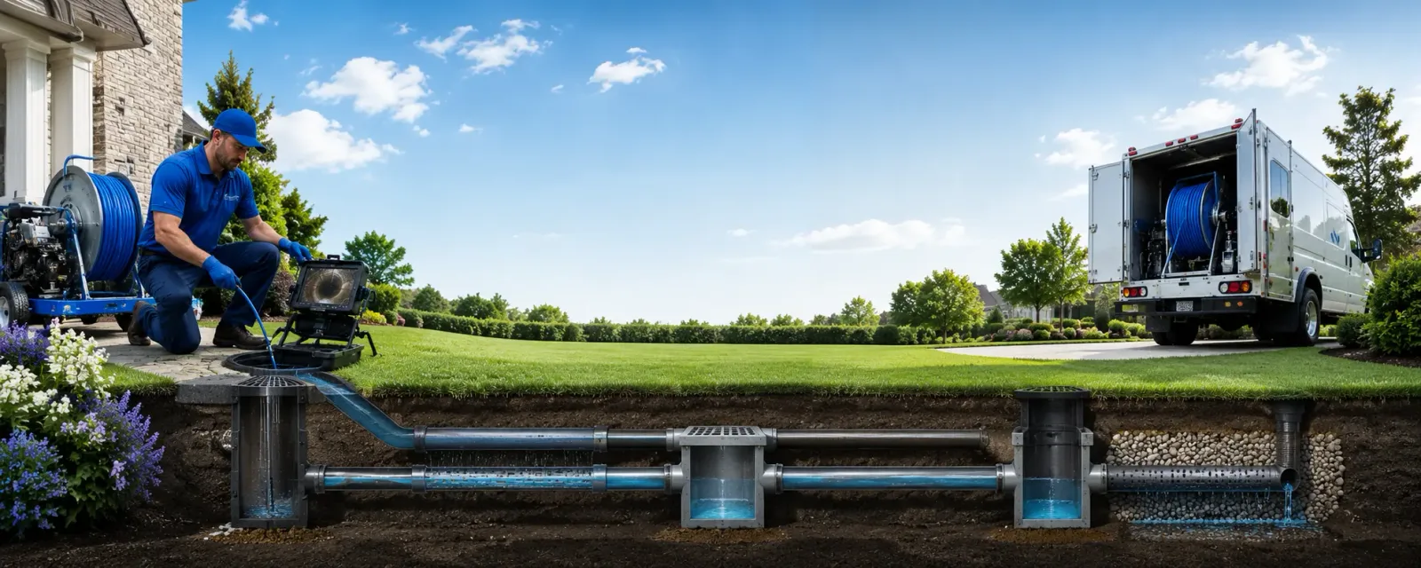 Outdoor drain cleaning information for Burke, NY